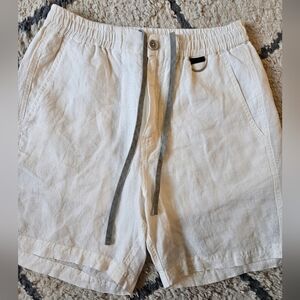 The Low Brand Mens Lino Linen  Shorts Size Medium